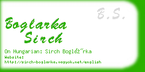 boglarka sirch business card